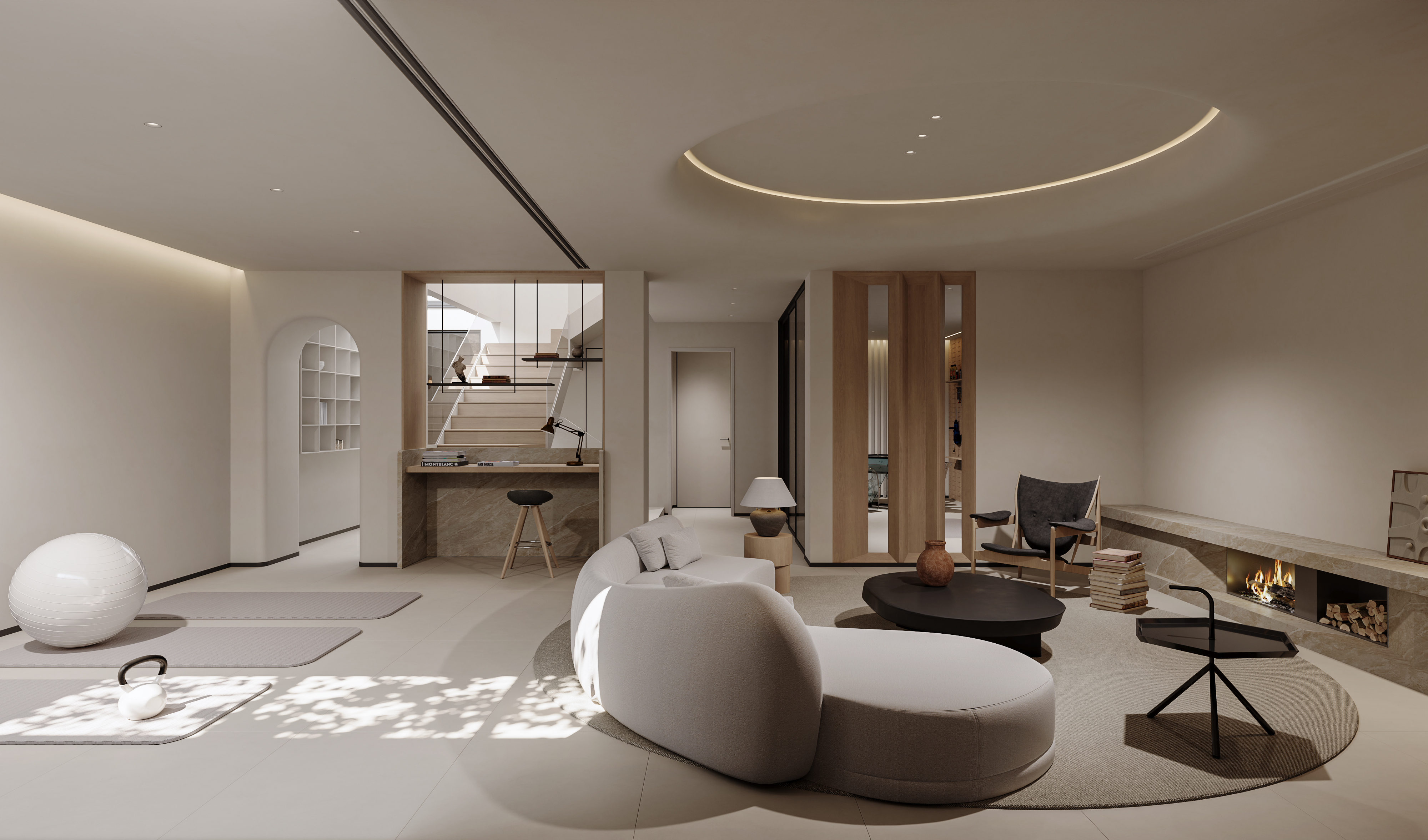 绘感视觉设计——奶油风地下室案例-1