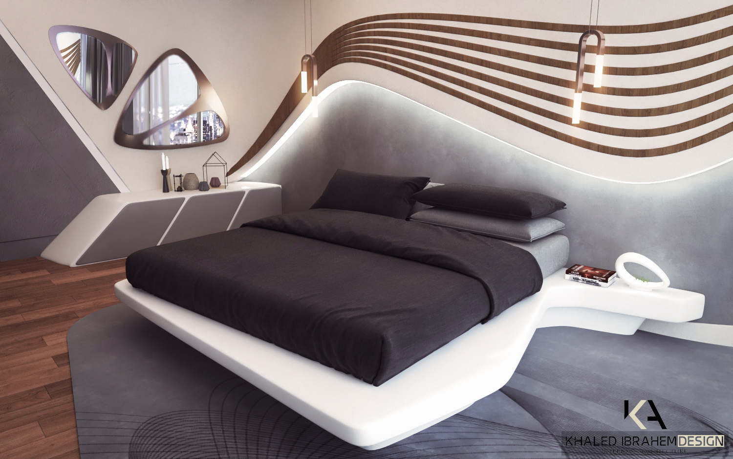 未来主义酒店卧室设计丨KHALED IBRAHEMMAIN-9