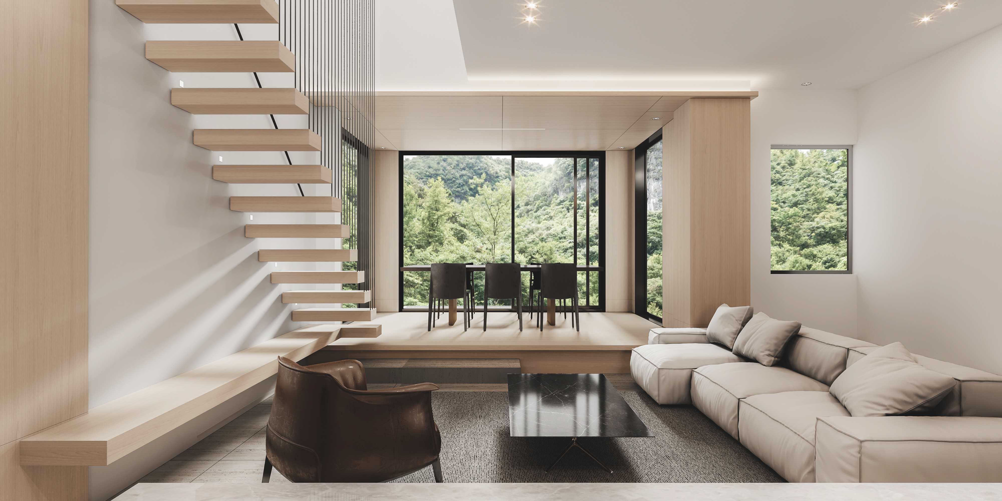 峨眉山顶层loft公寓丨中国成都丨一乘建筑空间-3