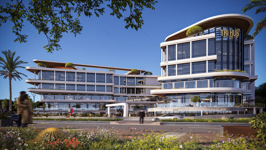 新开罗三枢纽购物中心丨EgyptCairo丨Qawafil Developments-10