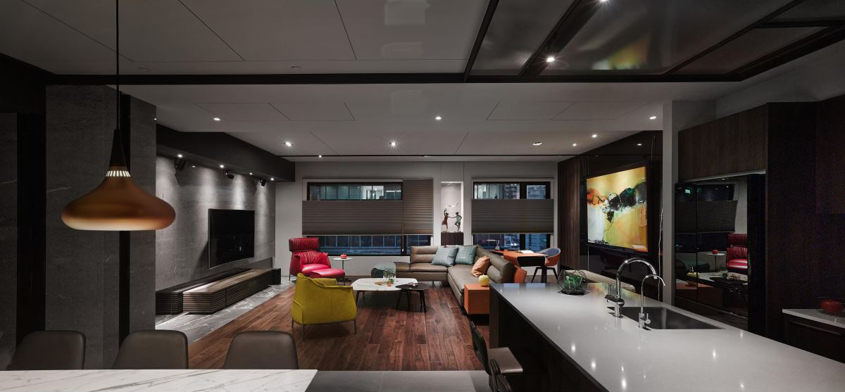 165m²现代艺术色彩住宅  大雄室内设计-10