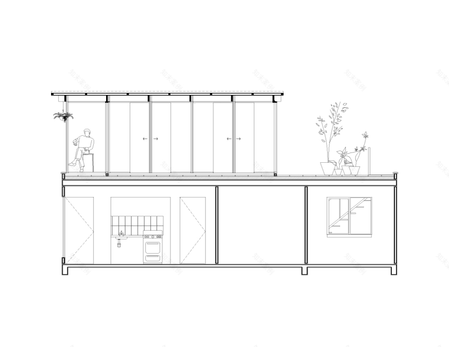“联合国建筑师事务所”住房扩建 | 木结构打造 16 平米舒适空间-12