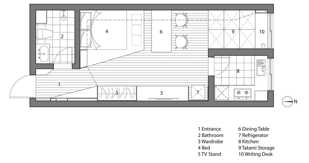 34㎡迷你小宅，斜线切出来的静谧原木居室！-86