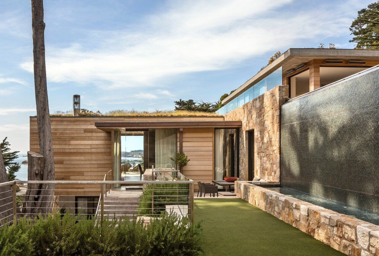 加州悬崖之上的绿色住宅-86