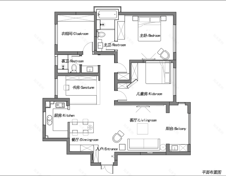 鲁能公馆气质简约之家,设计师巧妙改造精装房-5