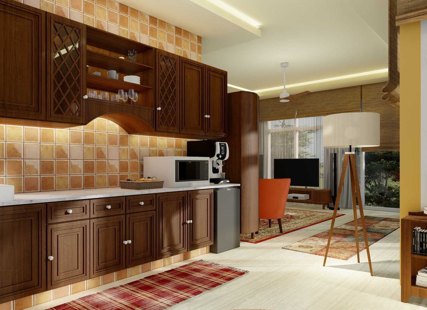 传统客厅,餐厅设计丨自由职业者-10