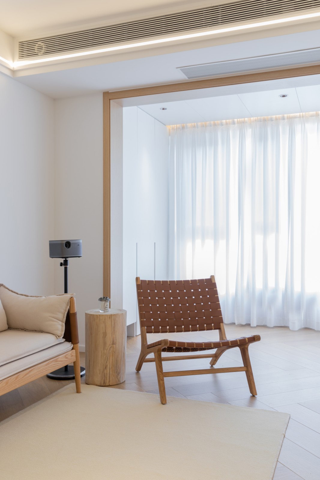 小户型日式原木风婚房设计，舒适惬意的喵汪之家-4