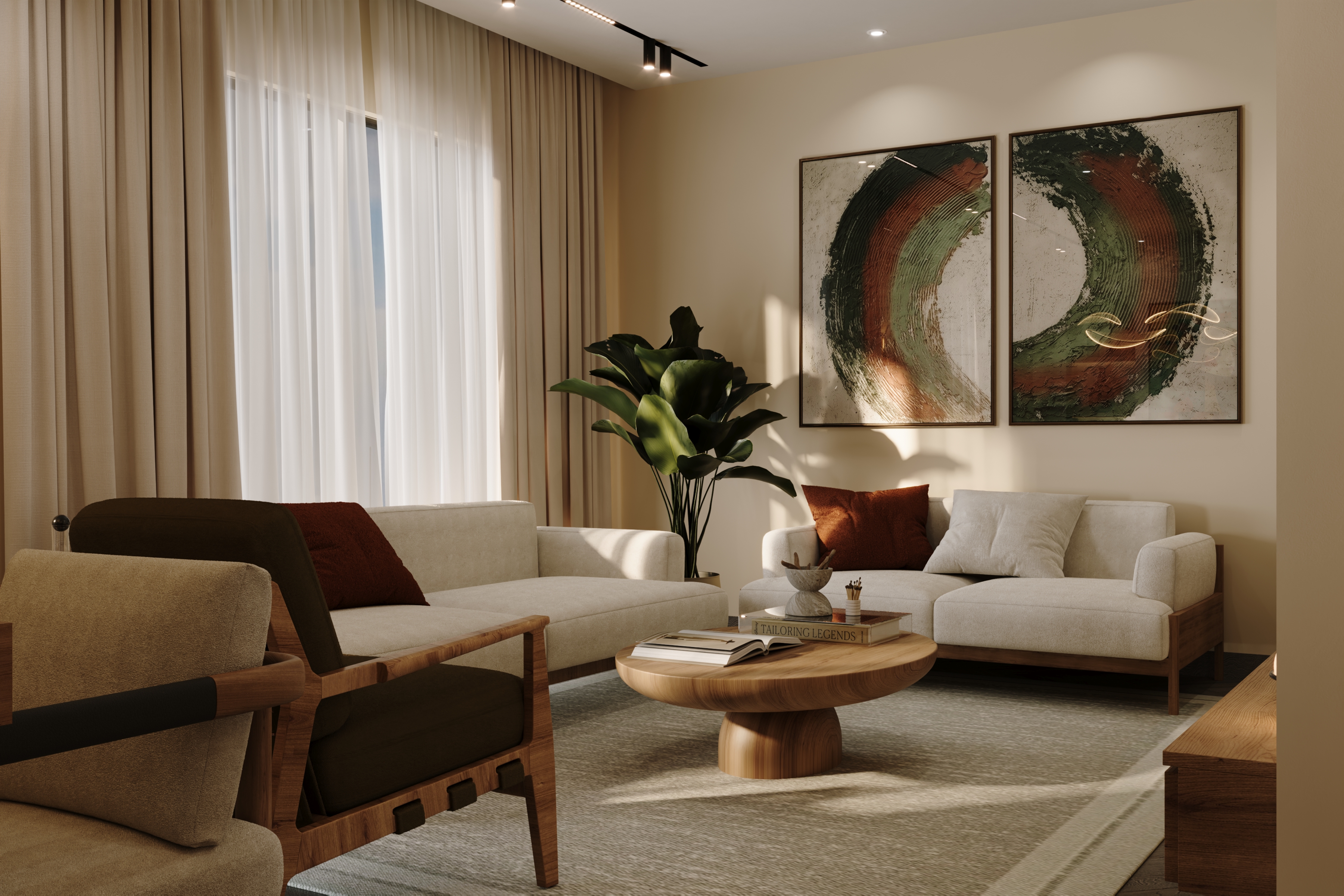 Minimal Warm Apartment Reception-9