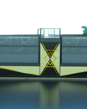 mueble publicitario tipo burbuja