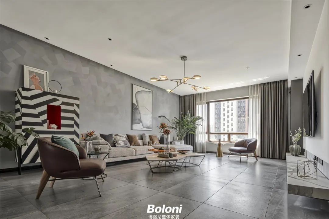 万橡府现代简约风，220㎡空间诠释不老时尚-37