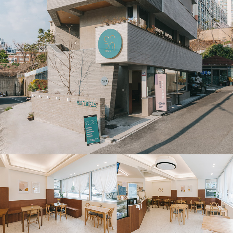 白色与木色，打造 21 平极简咖啡厅-1