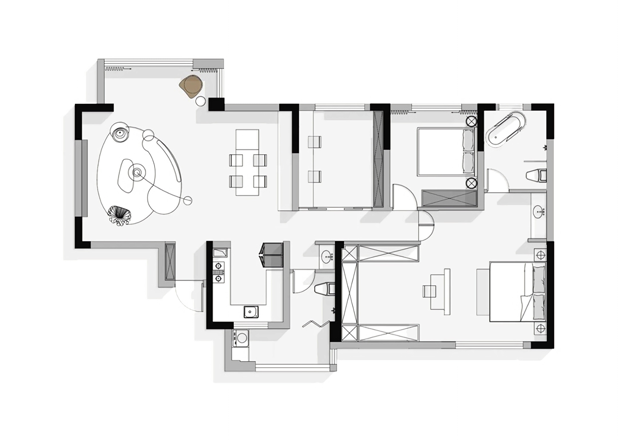 120m²中古侘寂 · 落地一套家居博主的家丨中国眉山丨壹佳一舍设计-33