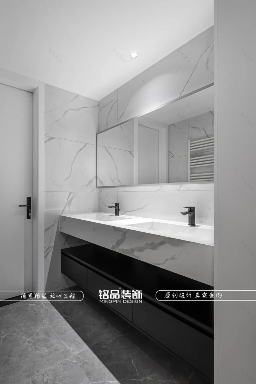 橙灰空间 · 160 方现代平层设计丨铭品装饰-54