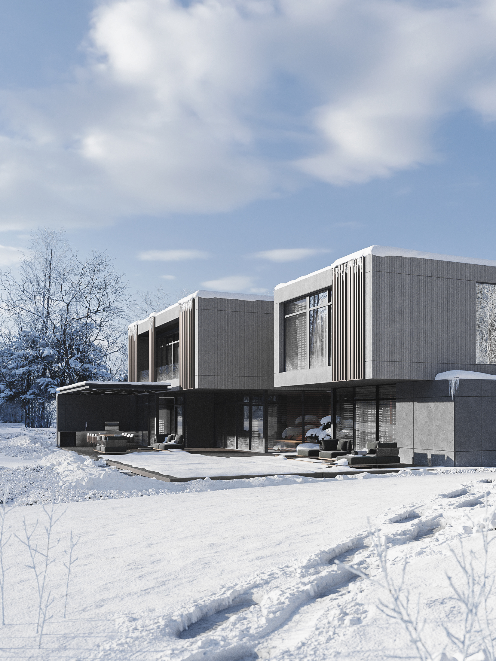 Silent winter 当代住宅丨Max Makarov-5