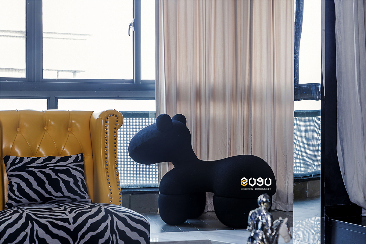 杭州捌零玖零设计|150㎡复式LOFT现代法式轻奢-3