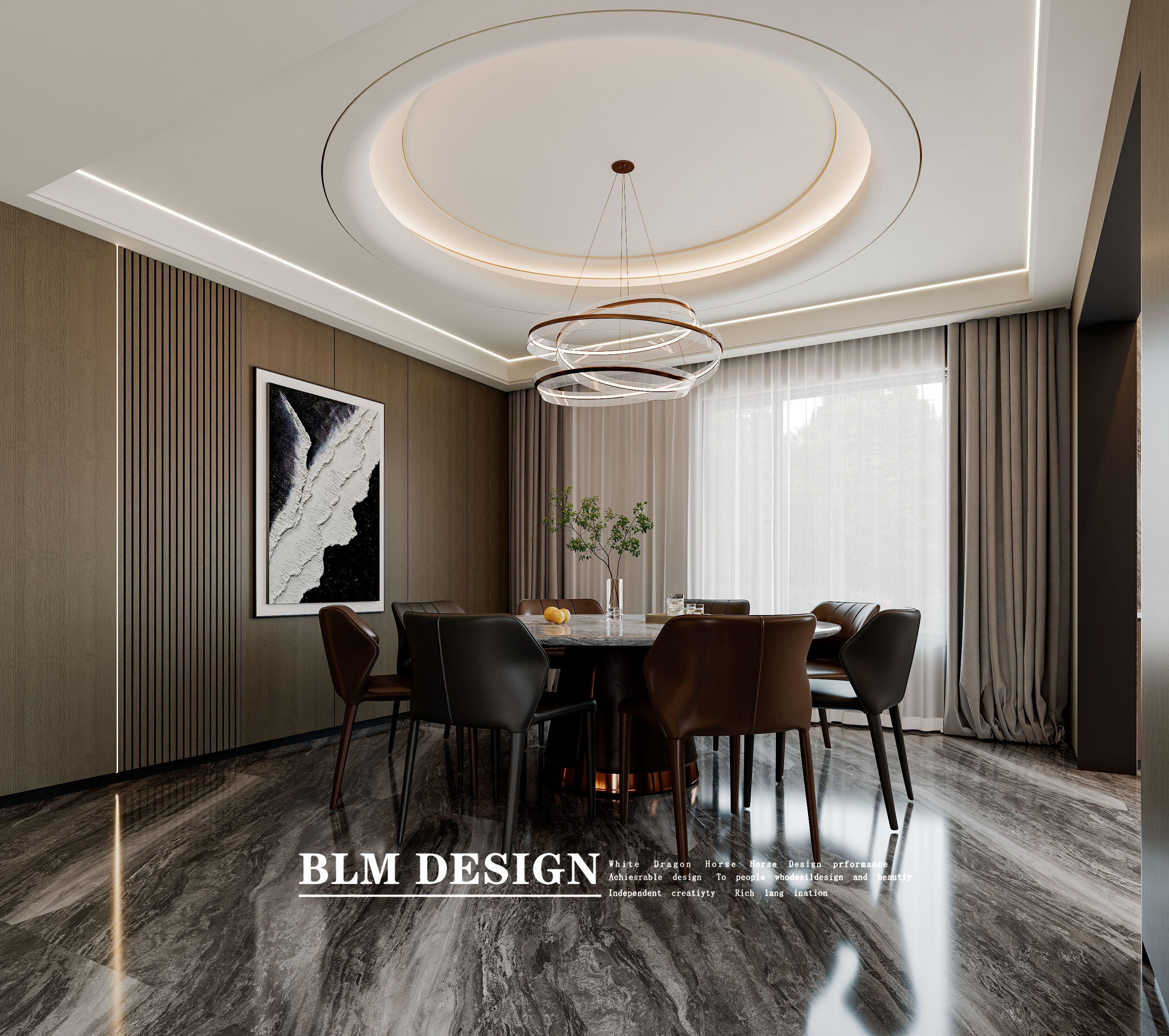 意式轻奢挑空别墅-6