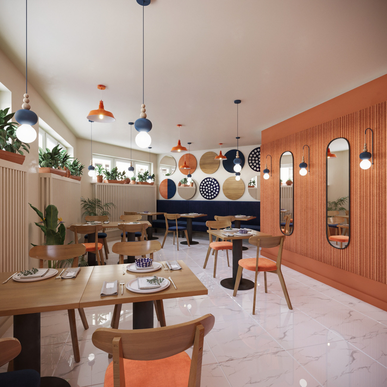 Café in Ustroń — 3D Interior Visualization-4