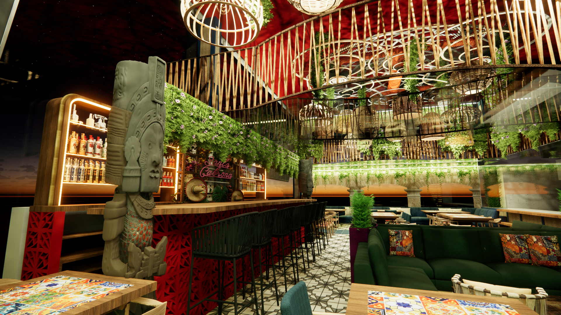 Santa Cabrona Mexican Restaurant Design-7
