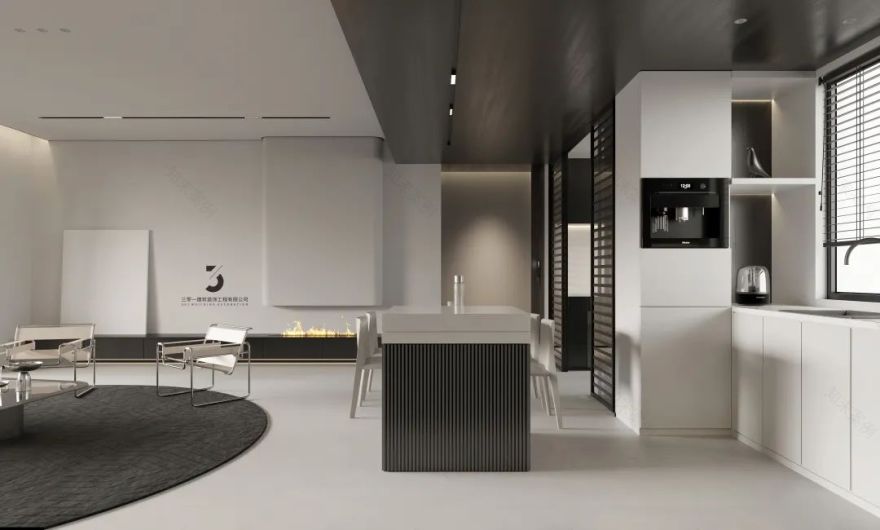 黑白雅奢,自由空间·合肥荣盛山湖樾别墅设计丨中国合肥丨三零一建筑装饰事务所-22