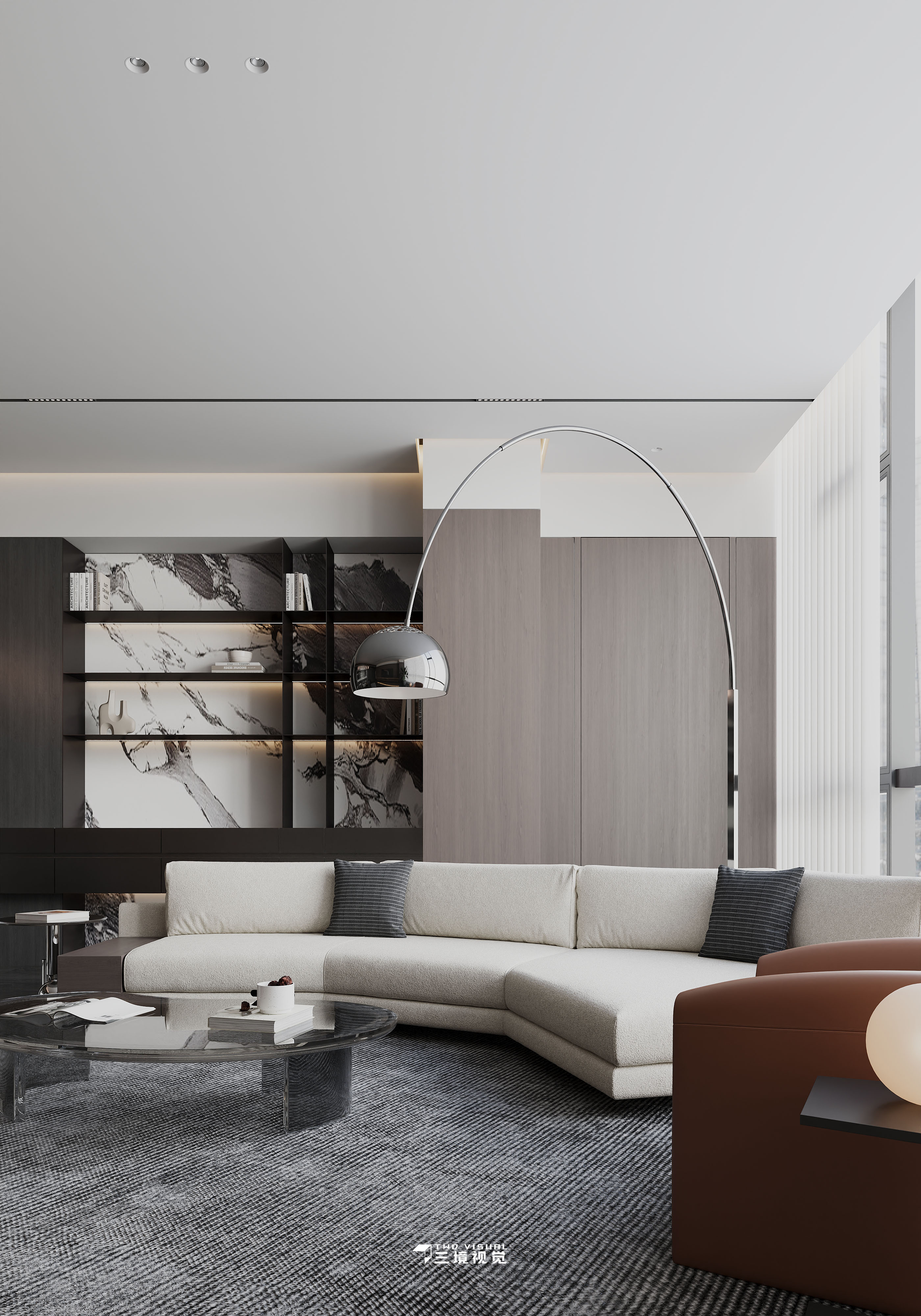 住宅-180平暗黑现代风设计-4