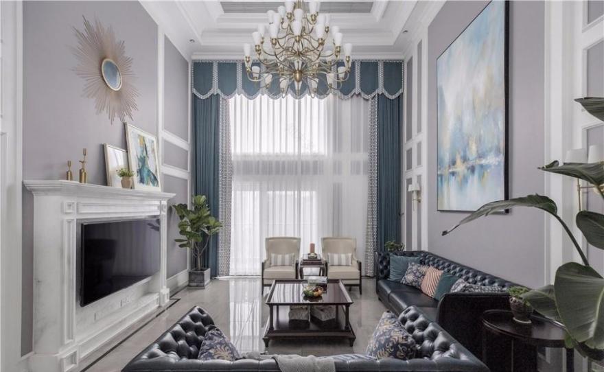 现代美式高层住宅设计,一步一景的视觉盛宴-0