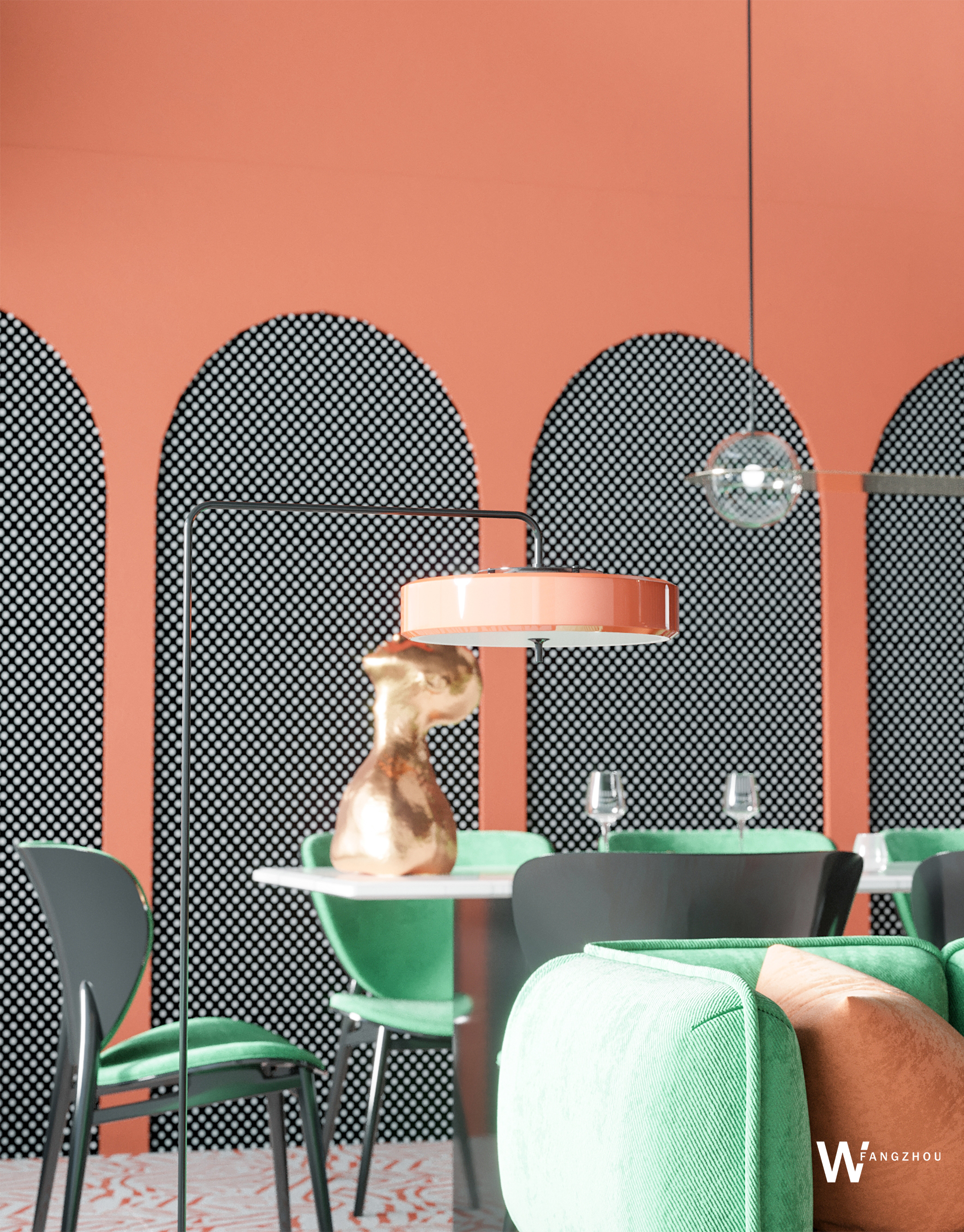 珊瑚橙系列2·波点与橙-25