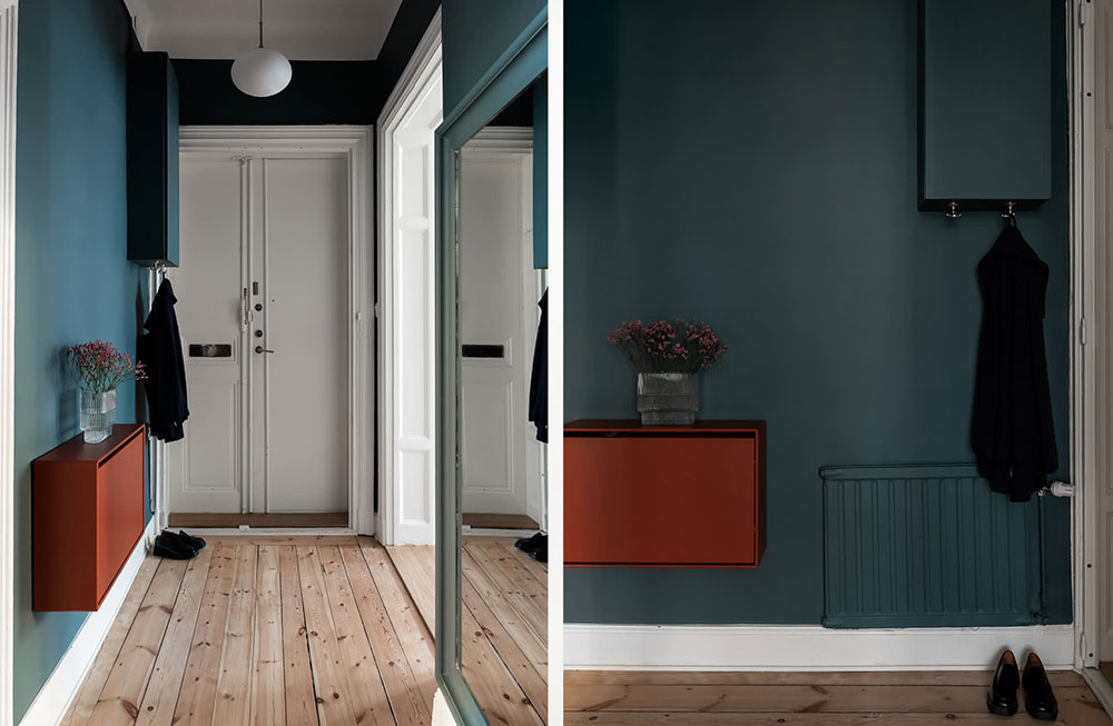 蓝色点缀的温馨斯德哥尔摩公寓-24