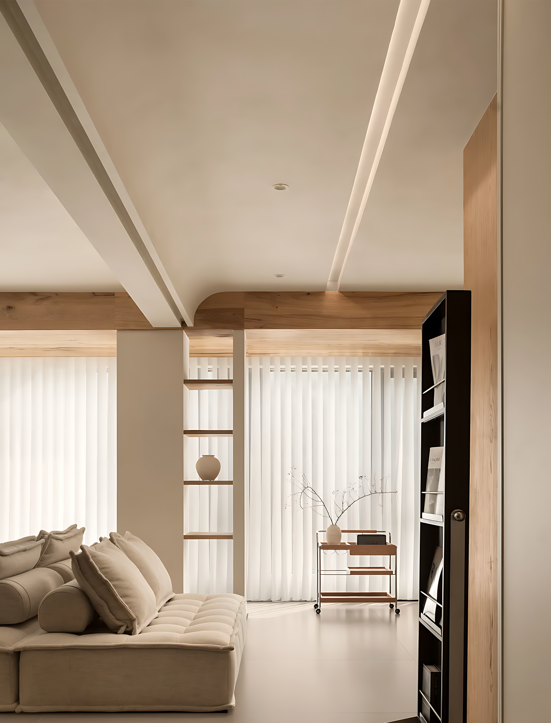 奶油原木风温馨小户型之家设计-11