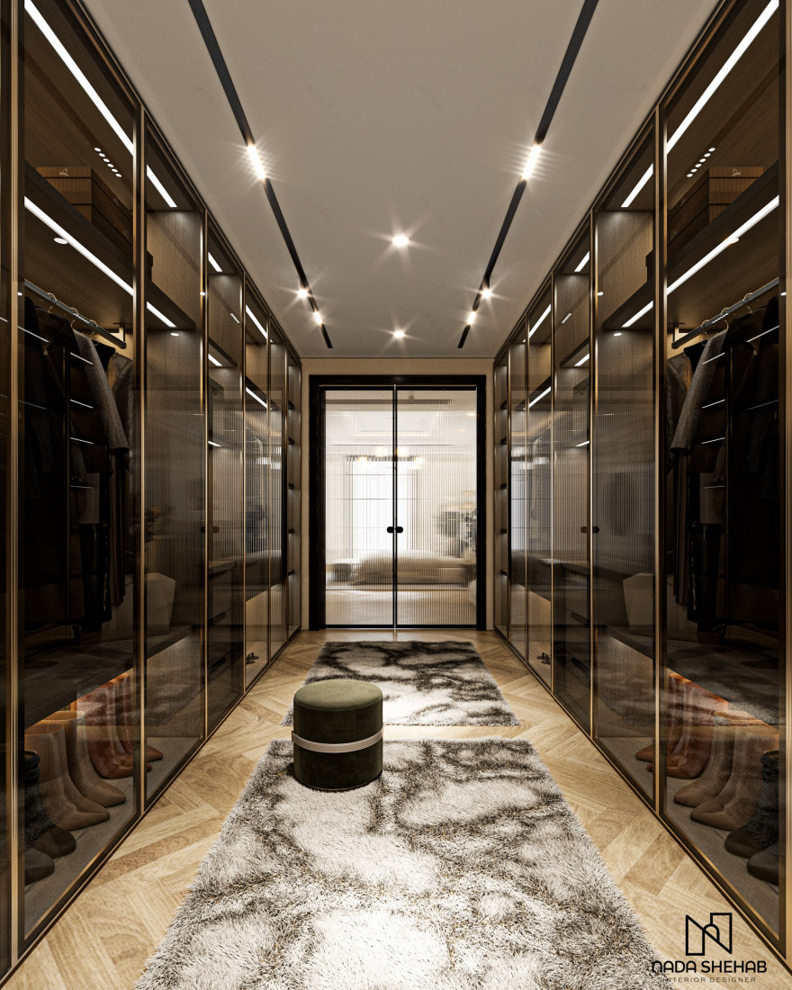 乡村风格简约卧室及梳妆区与浴室设计-16