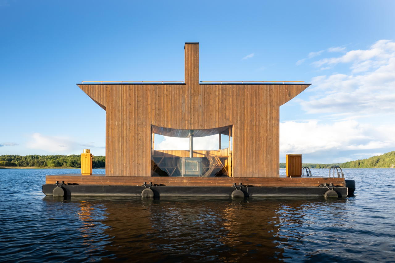 褶皱起伏的贝壳桑拿房丨日本丨隈研吾建筑事务所-69