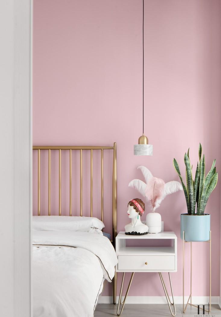 58 平米二手房重装 | 灰蓝茱萸粉的温馨小窝-40