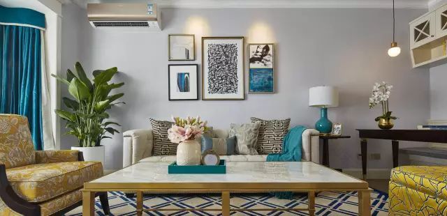 深圳涵瑜室内设计-- 蓝颜主题现代美式家居-2