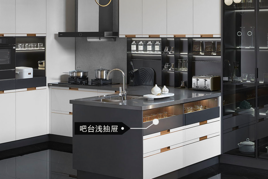 2021欧派新品 | 如何打造轻奢风厨房？看「天鹅湖」的黑白经典设计-50