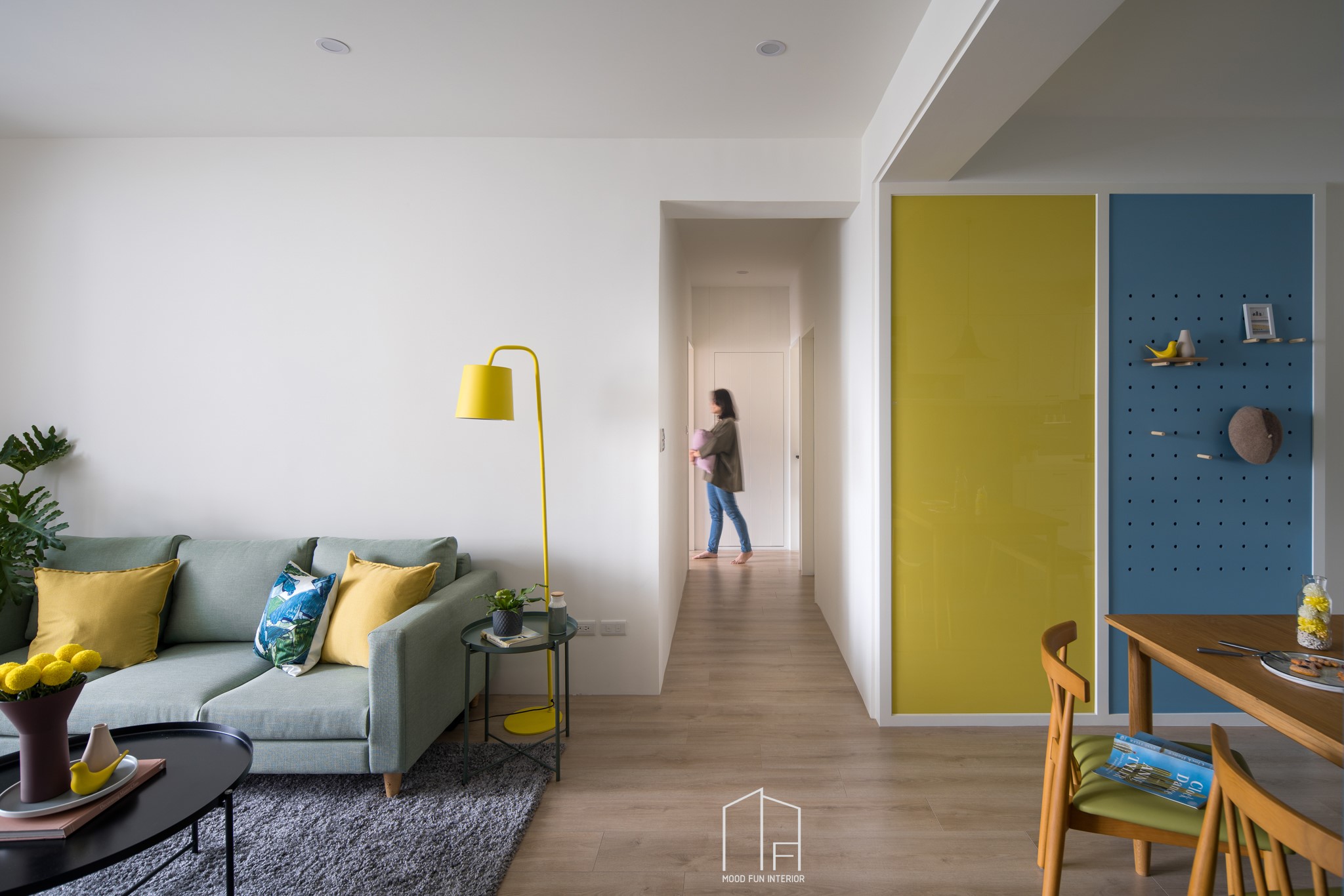 穆丰空间设计 | 88㎡北欧老屋翻新，色彩缤纷安全舒适-17