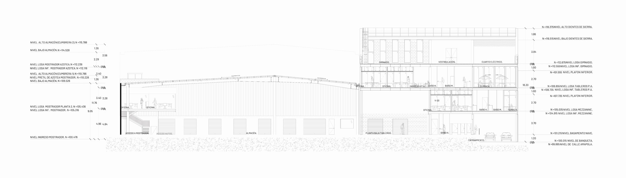 墨西哥 ABSA 总部办公建筑 | 工业风中的和谐环境-32