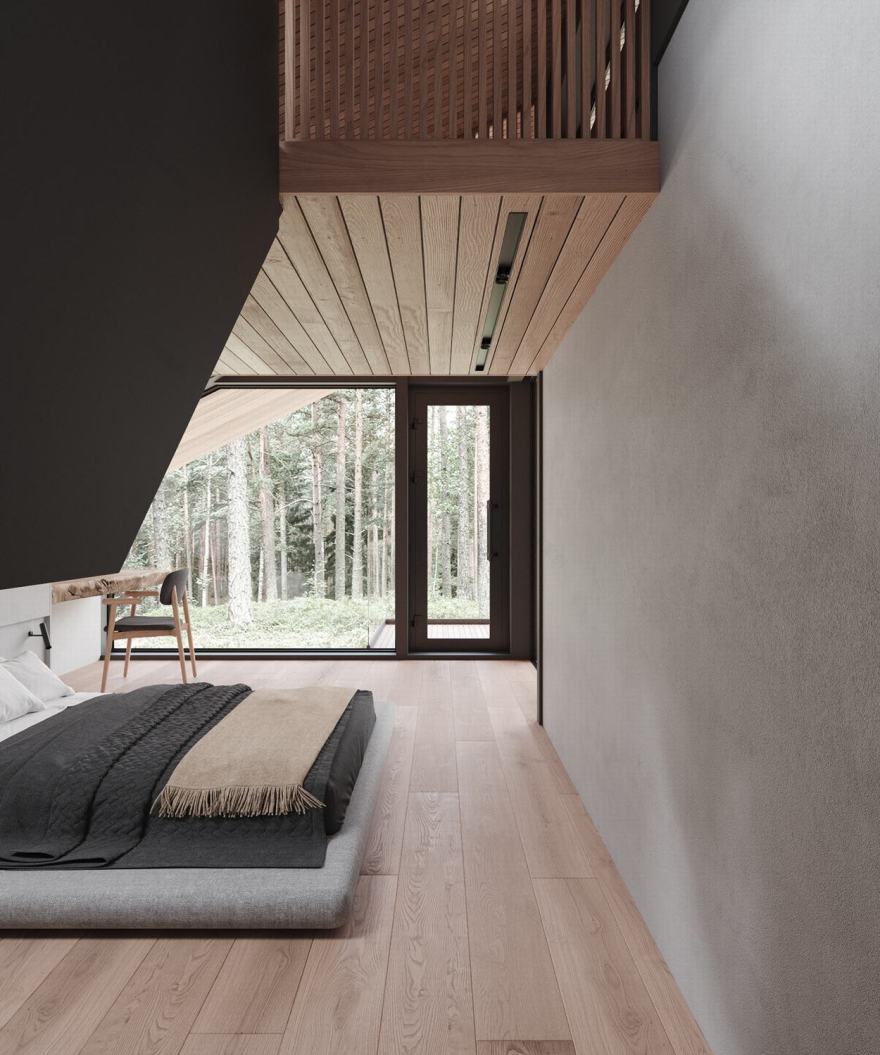 莫斯科森林中的自然共生别墅丨Stephen Tsymbaliuk-39