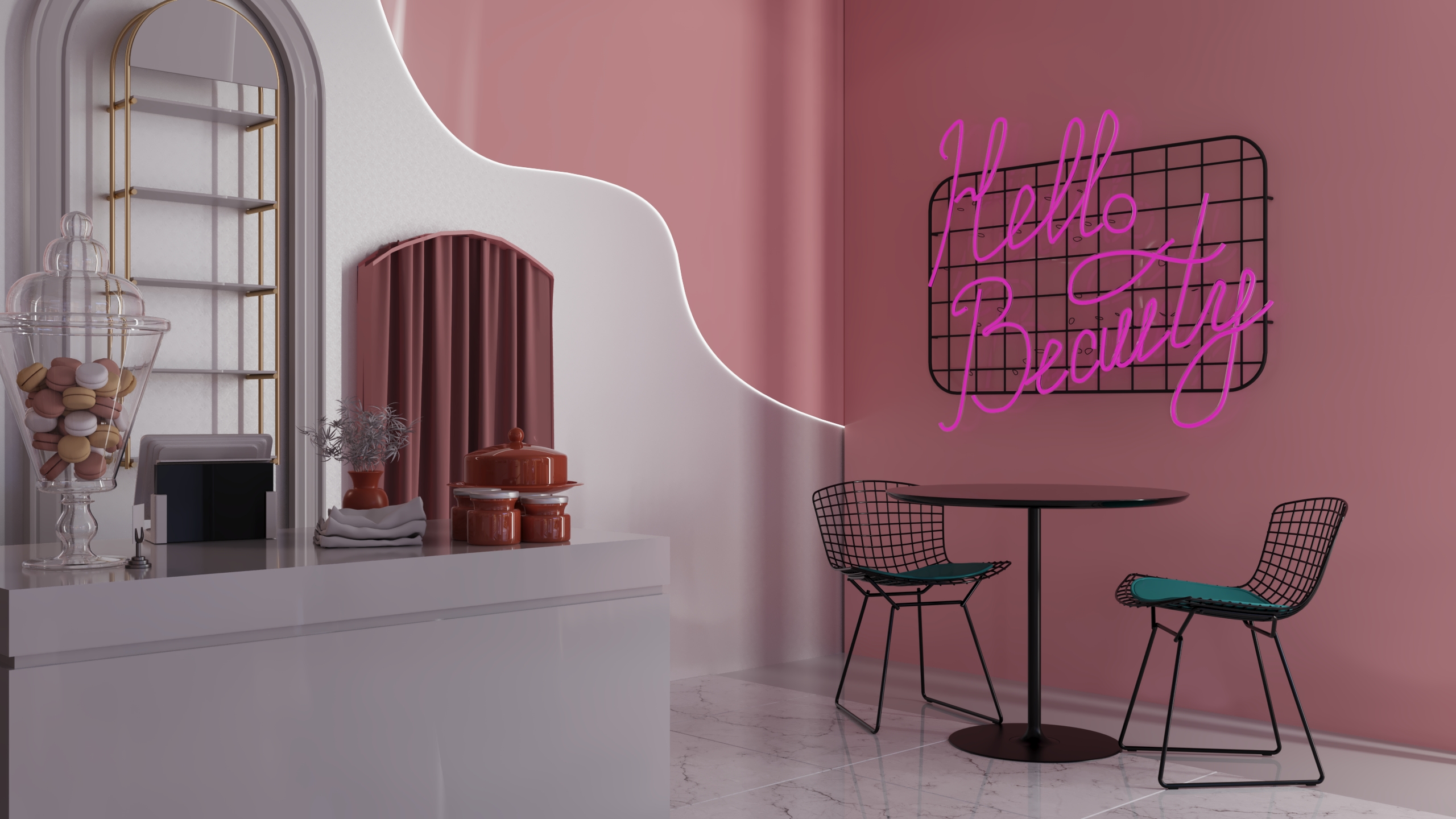 "Sweet Rose” şirniyyat evinin interyer dizayn həlli-2