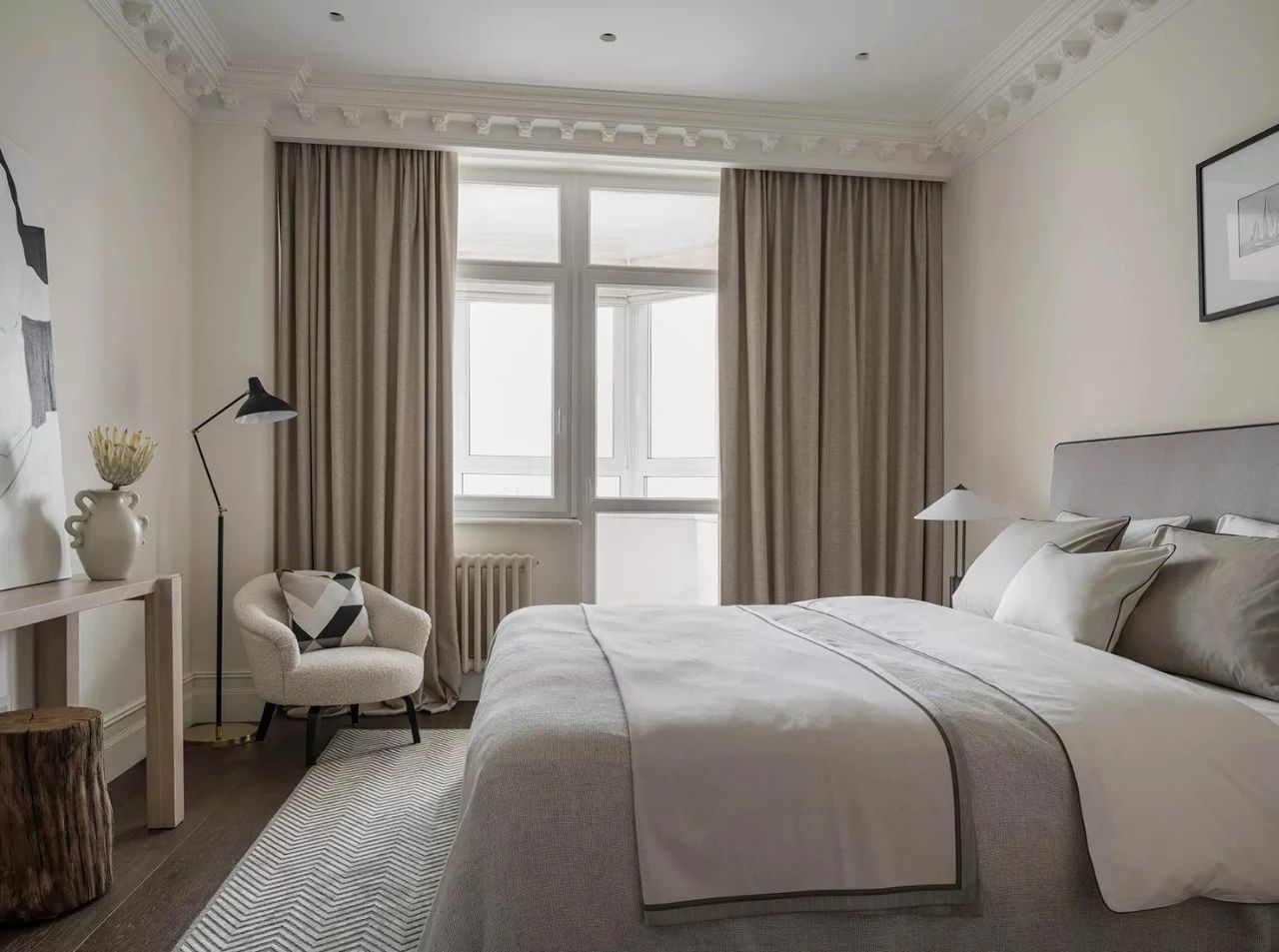 夫妻俩的 147㎡单色空间设计丨Valery Senkina-23