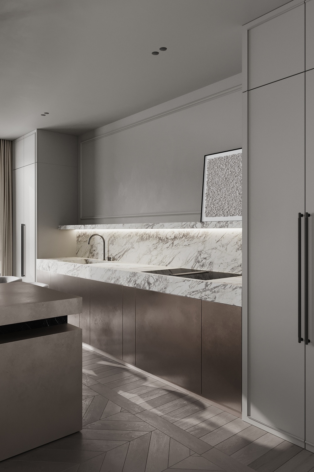 莫斯科河滨公园 88 平室内设计丨俄罗斯莫斯科丨Quadro Room-15