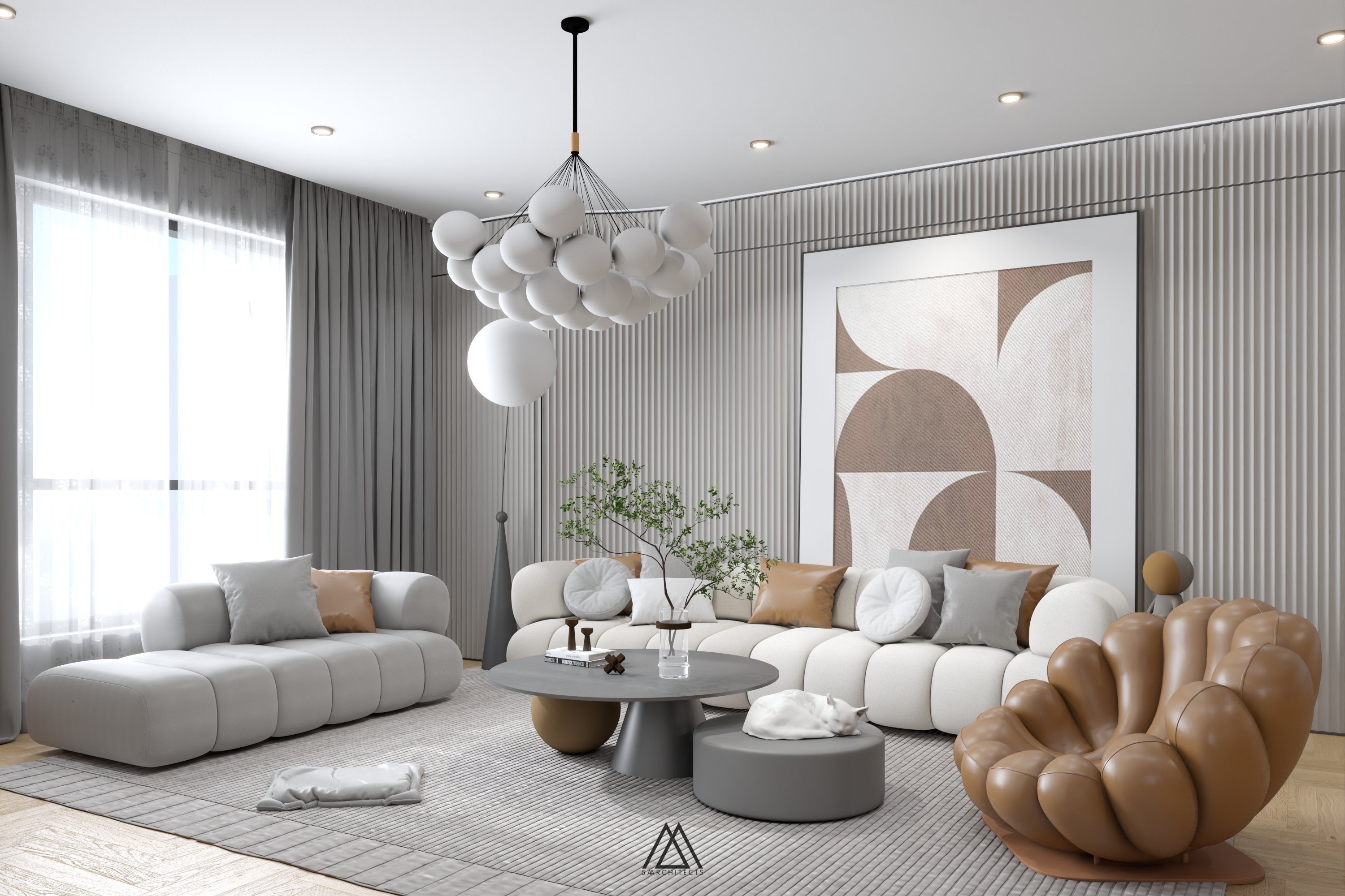 时光之城·客厅与厨房丨越南河内-8