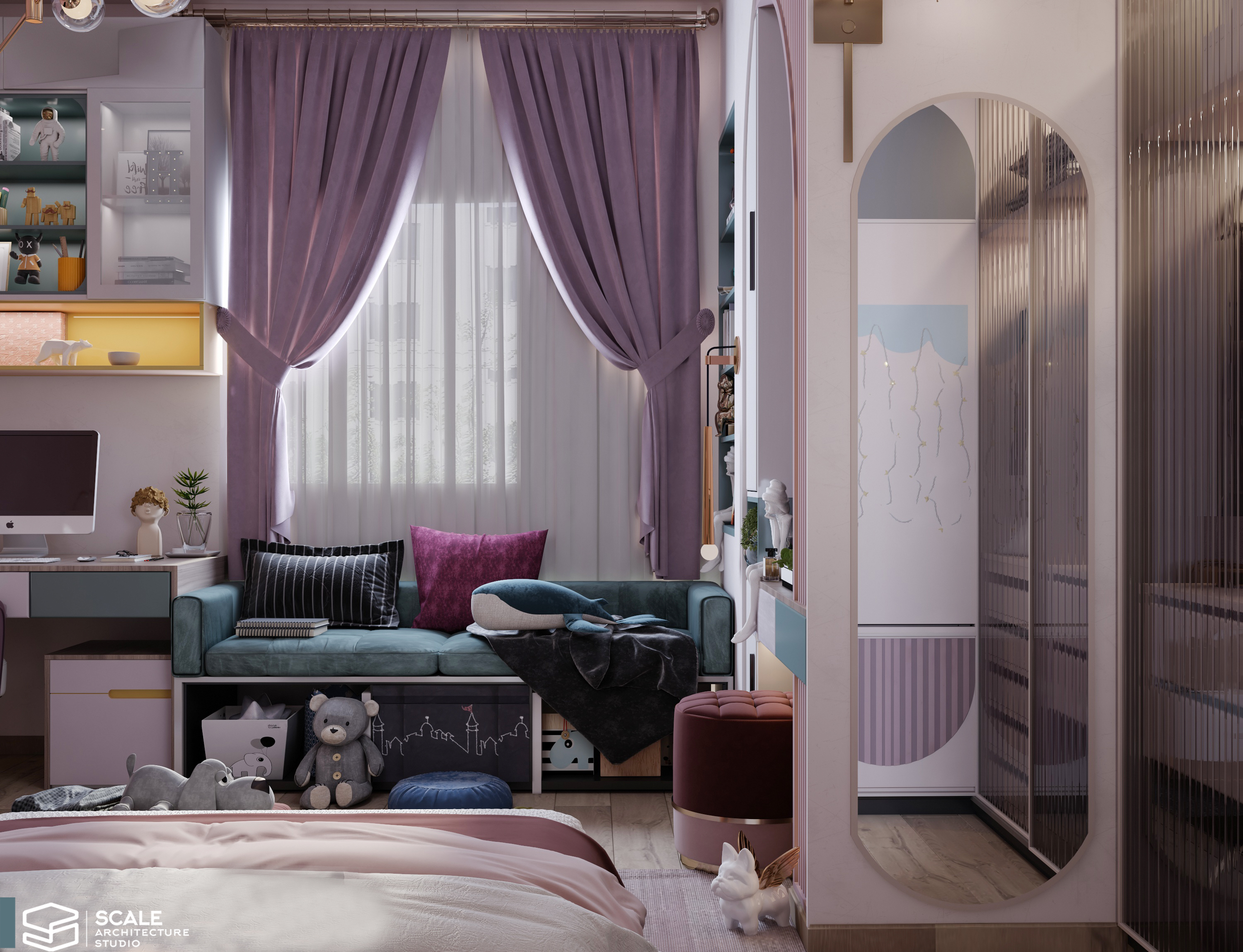 现代儿童卧室设计丨Scale Architecture studio office-8