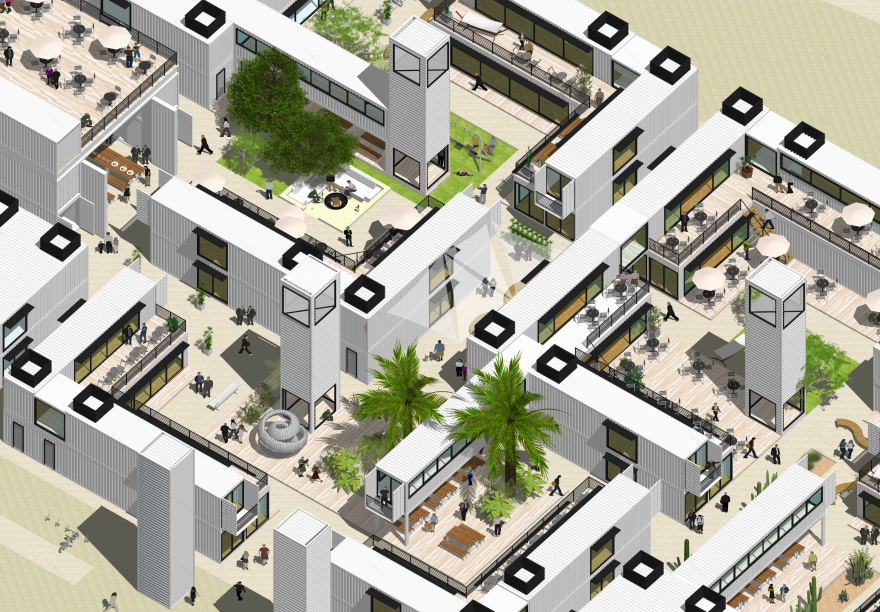 迪拜"Hai d3"集装箱创意社区设计-21