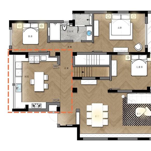 开放式厨房设计案例-13