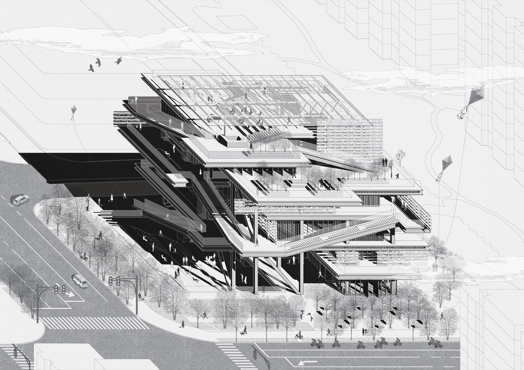 上海宝山区张庙街道02街坊89丘地块文化中心丨中国上海丨OPEN建筑事务所-28