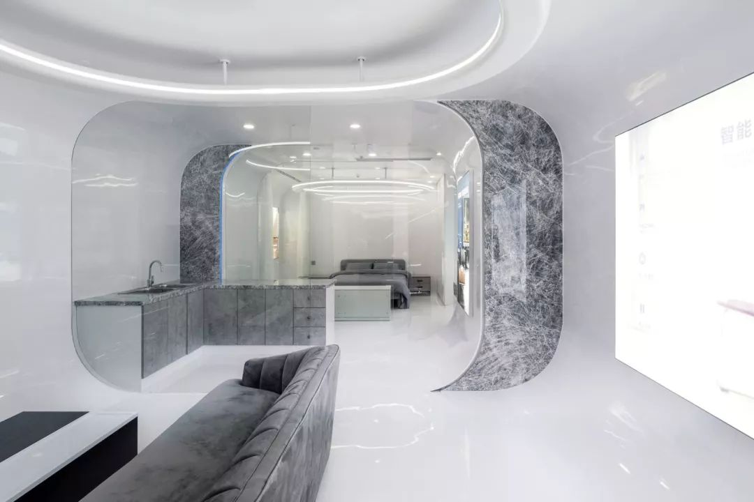 穿梭·智能生活体验馆——弧线元素打造的未来智能家居空间-10