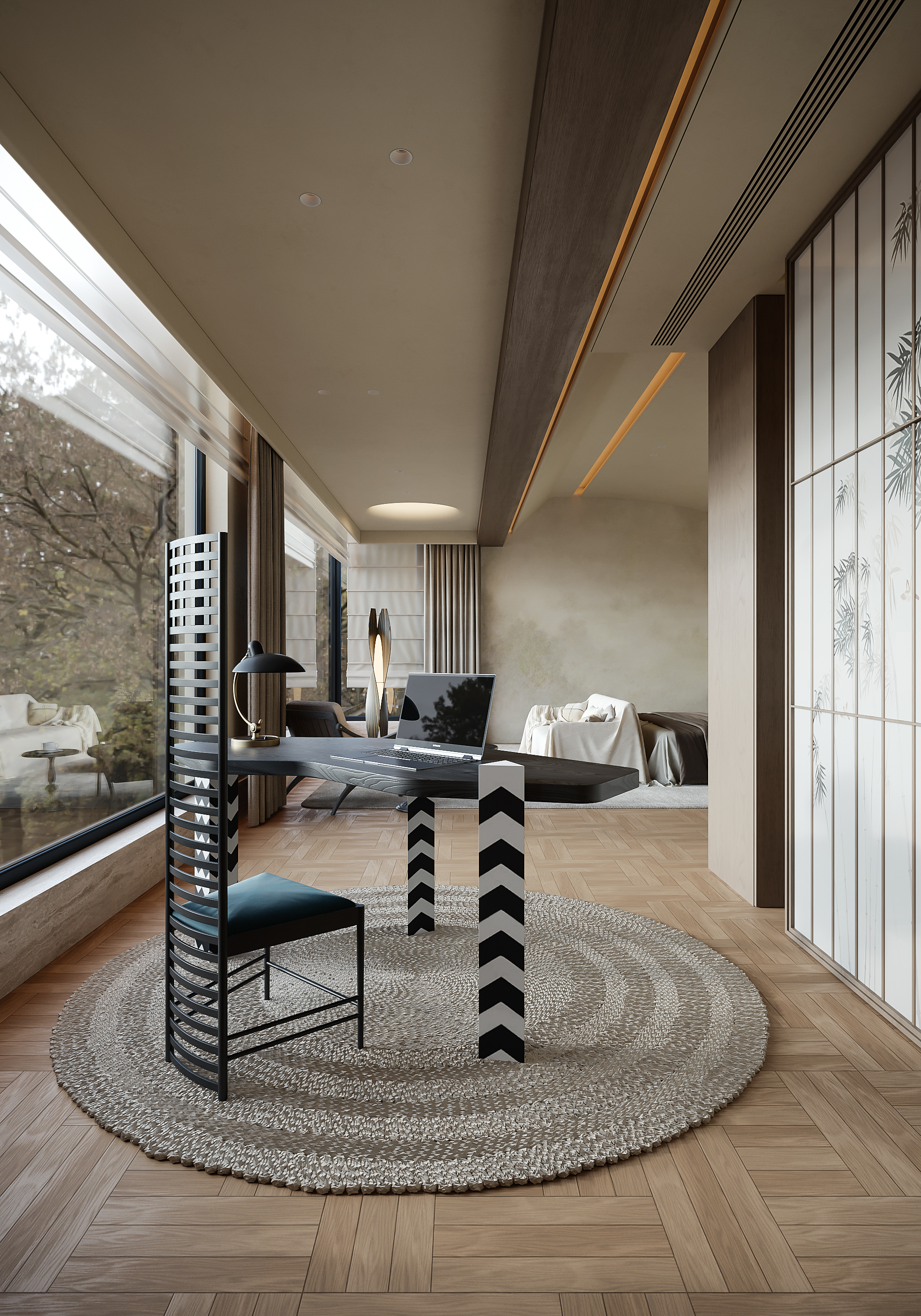 现代混搭风格效果图表现-21