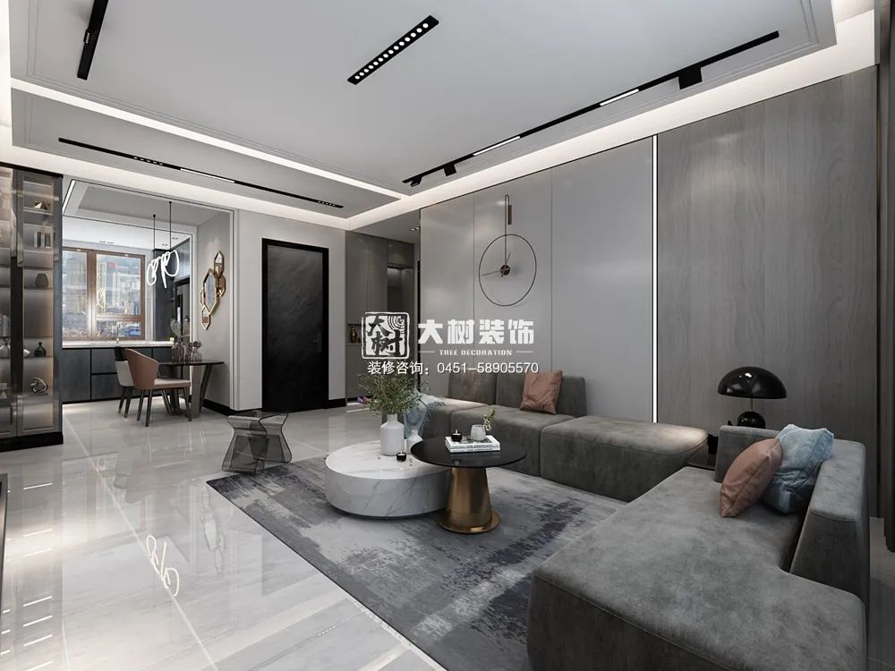 绿地中央广场 80㎡轻奢风新家,马宁设计师打造极致简约空间-16