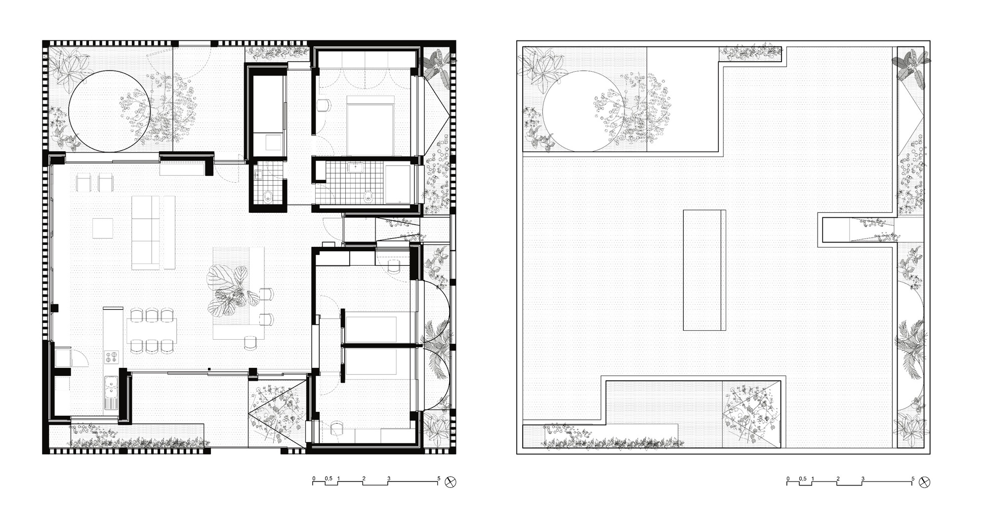 A House with Four Gardens / draftworks architects-14
