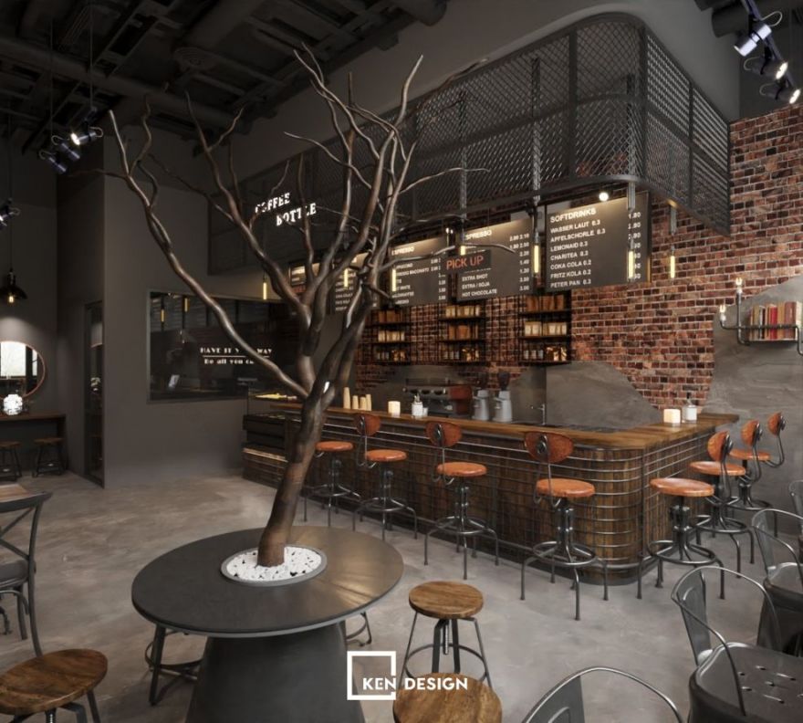 Coffee Bottle咖啡店设计丨KenDesign-20