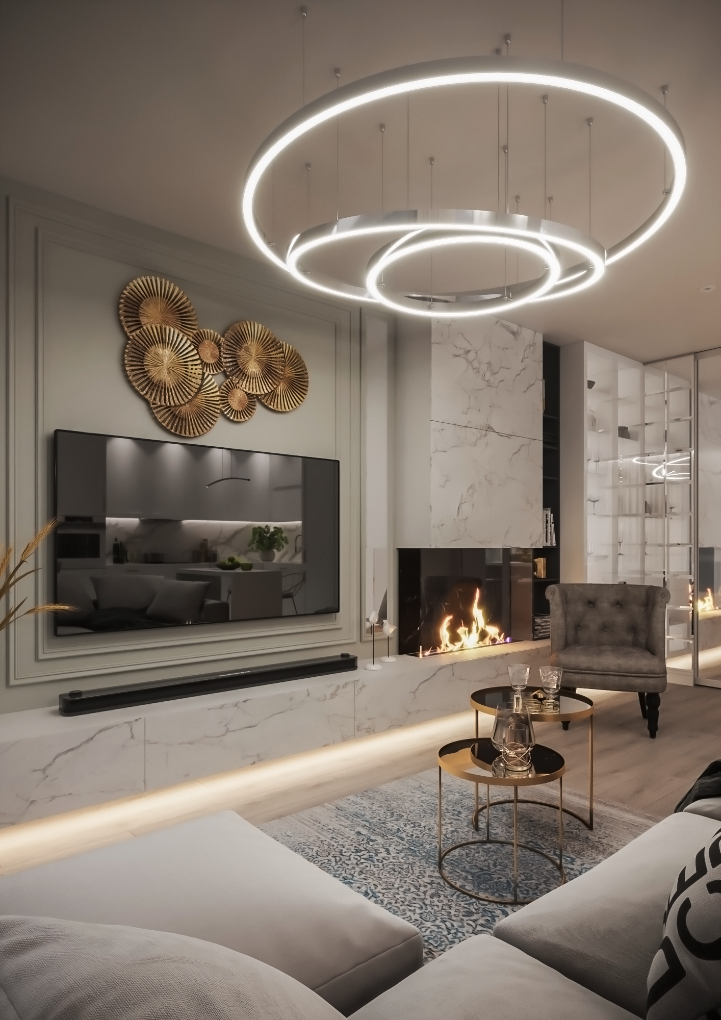 Kitchen-living room in Moscow-2